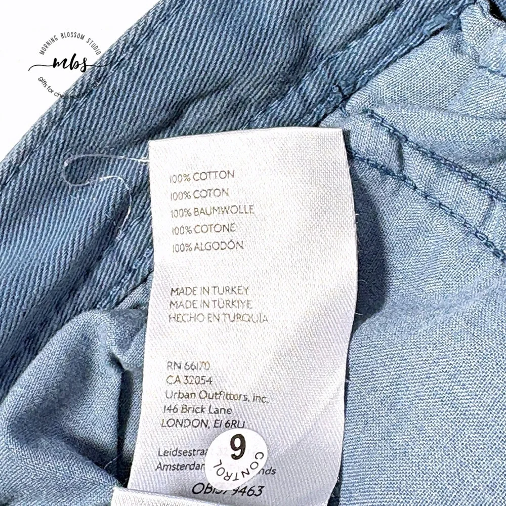 Free People Boyfriend Chino Tapered Leg Pants Blue‎ Women 2